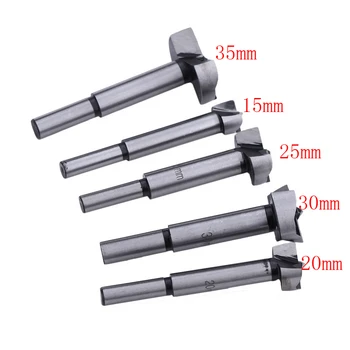 

5pcs/Set Hand Tools New 85mm Forstner Auger Drill Bit Woodworking Hole Saw Wooden Wood Cutter Dia 15 20 25 30 35mm