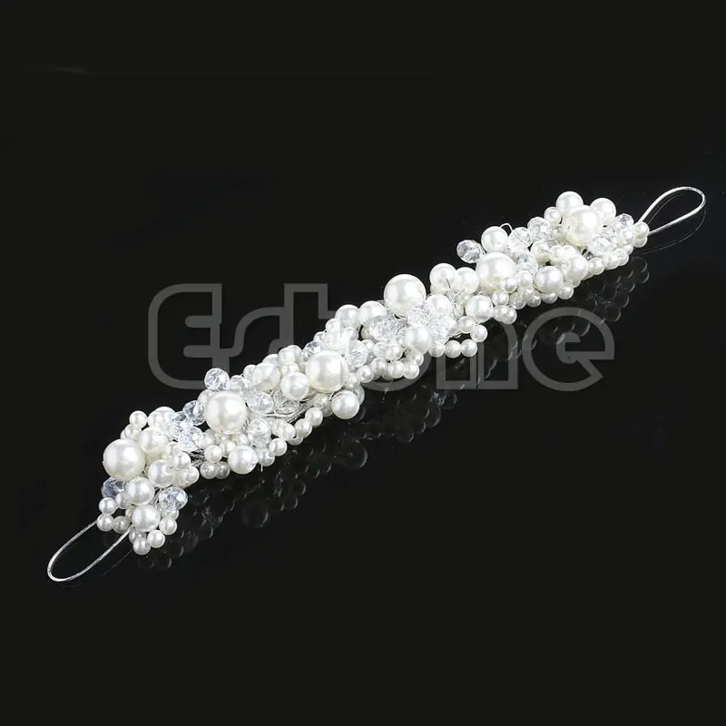 

Rhinestone Pearl Faux Wedding Bridal Prom Headband Tiara Headpiece Hair Clip New