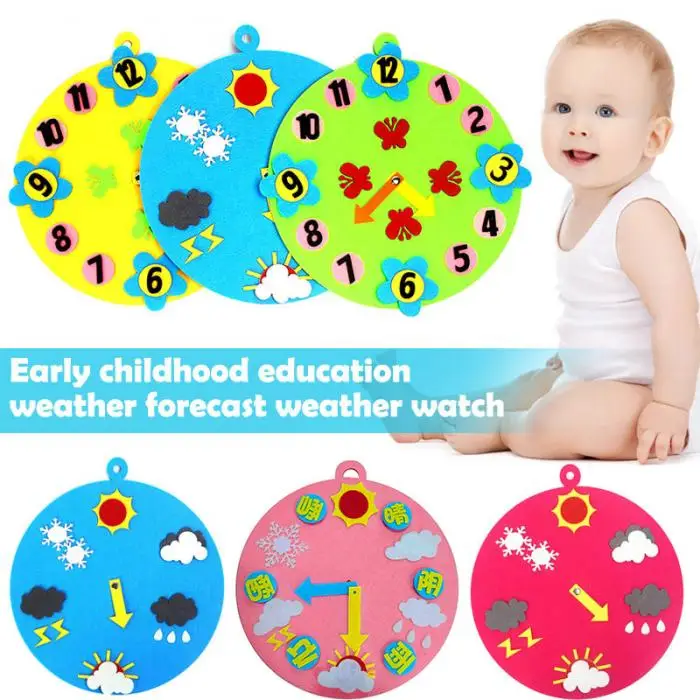 Детские Ранние развивающие часы время погода обучение часы когнитивные игрушки для детей S7JN