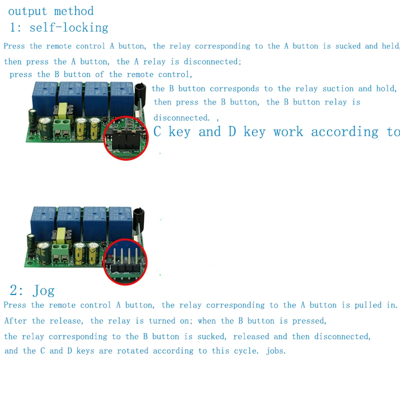AC110V 220V 10A реле 4CH 4 CH промышленный Беспроводной RF пульт дистанционного управления передатчик+ приемник тумблер/самоблокирующийся замок