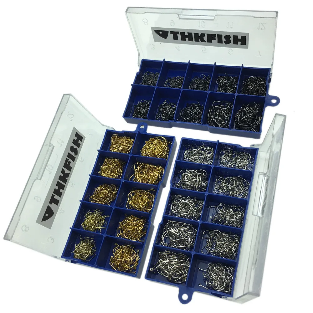 500pcs/set #3~#12 Carp Fishing Hooks High Carbon Steel Freshwater Fish Hook Golden Black Silver Fishhooks With Retail Box