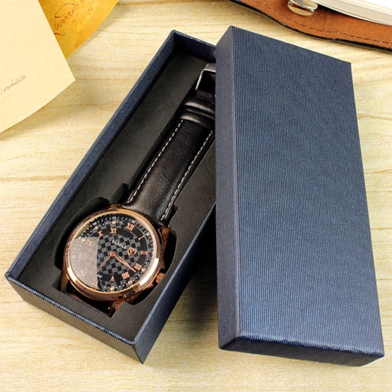 Коробка для часов чехол для хранения длинный тип ювелирных изделий дисплей подарки упаковка Органайзер элегантный