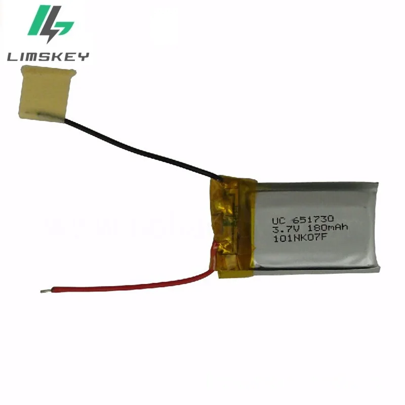 3pcs/lot 3.7V 180mAH Wholesale remote control airplane remote control helicopter accessories 3.7V 180mAH lithium battery 651730