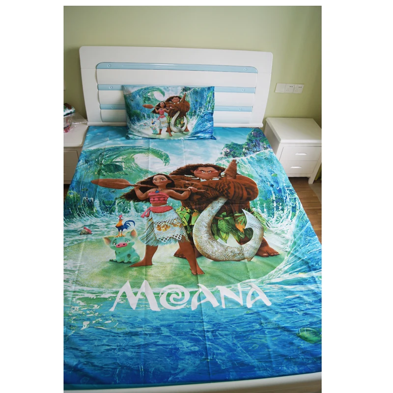 Гавайи disney с рисунком героев мультфильма «Моана» и с изображением Мауи Постельное белье Одеяло, покрывало на кровать, простыня, наволочка Твин Размеры 2/3/4 шт
