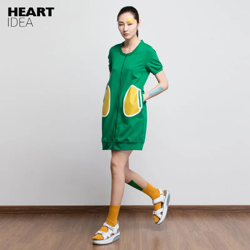 

LYNETTE'S CHINOISERIE Original design casual o-neck loose ginger yellow print short-sleeve medium-long women's dress