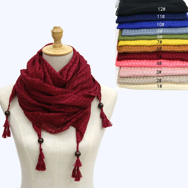 

long polyester beads scarf women wrap hijab cape female scarves snood winter snood shawl sciarpa stoles scarfs for ladies islam