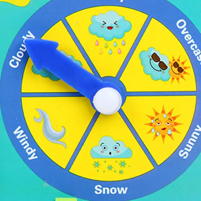 Wooden Montessori Toy  Clock Calendar Weather Season Month Cognitive Board Kids Time Cognition Preschool Educational Toy 3