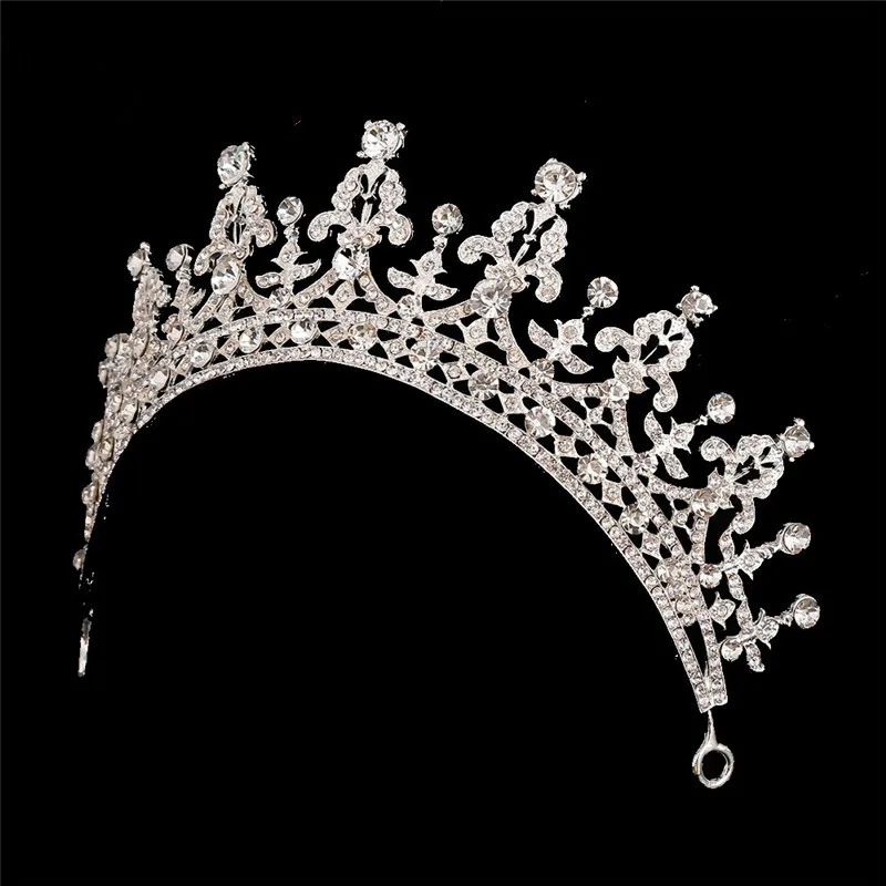 Серебряное золото Стразы королева диадема тиара классические сверкающие свадебные тиары невесты Корона Свадебные аксессуары для волос MY3170