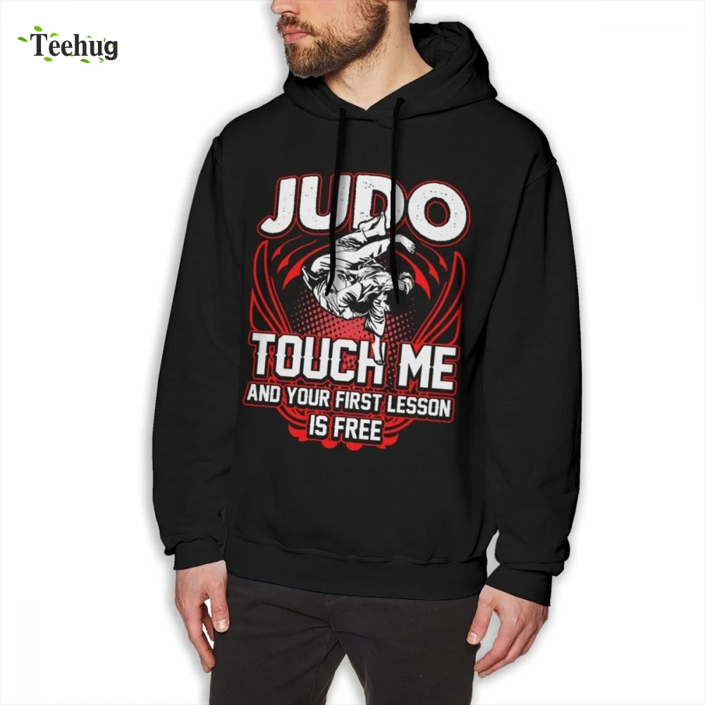 

Judo Touch Me And Your First Lesson Is free Sweatshirt For Male Fashion Streetwear Short Sleeve Organic Cotton
