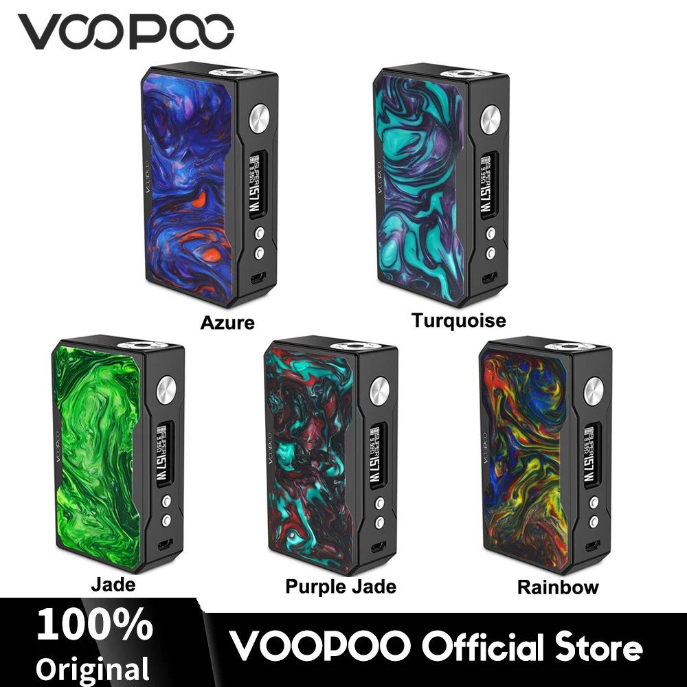

VOOPOO Drag 157W TC Box MOD Electronic Cigarette w/ GENE Chip fit 18650 Battery Vape Mod Box 157W Resin