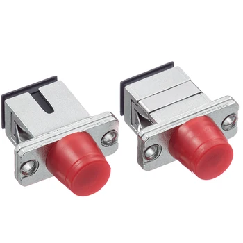 

50pcs/lot SC FC Fiber Optic Adapter SC-FC Flange Coupler Adaptor Fiber Coupler