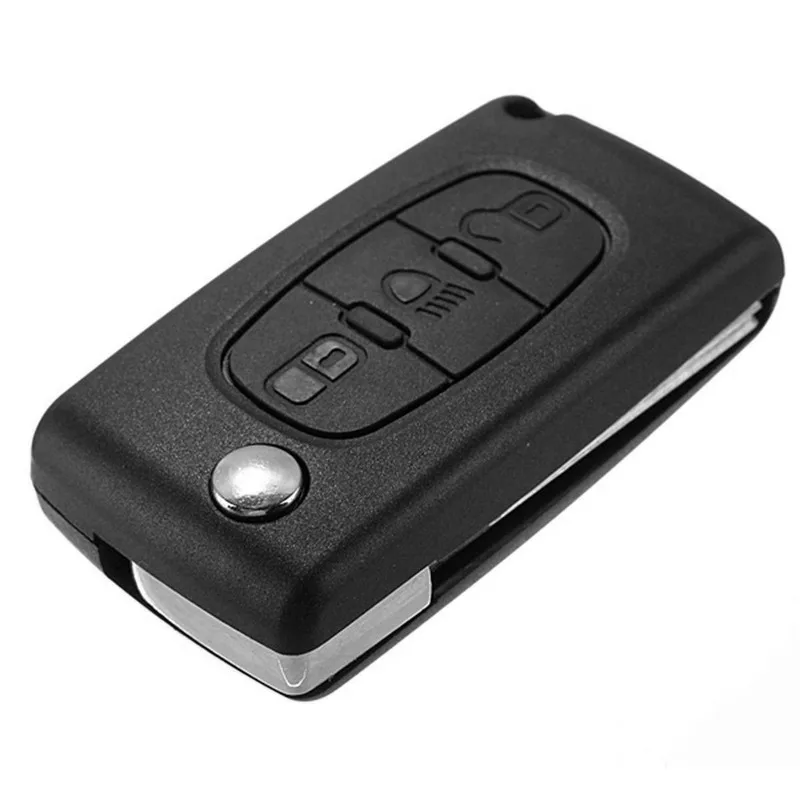 3 кнопки дистанционный смарт ключ-Брелок чехол для Citroen C2 C3 C4 C5 C6 Picasso Складной флип Автомобильный ключ оболочка Uncut Blade автомобильные аксессуары