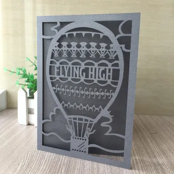 

40pcs/lot Delicate Carved Balloon Pattern Invitation Card Event Party Supplies Wedding Card birthday Party Invitations