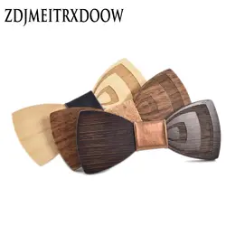 Новый дизайн 2018 г. модные брендовые DIY деревянный галстук-бабочка характер резные галстук-бабочку Gravata