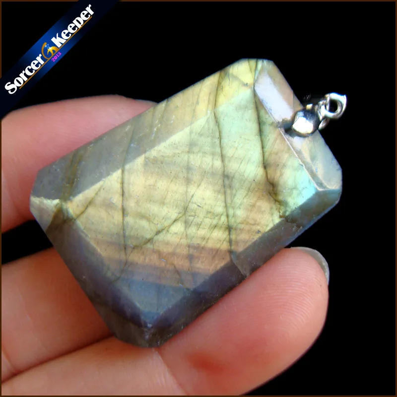 

Real Natural Gray Moonstone Raw Gem Stone Ornament Handicraft Rainbow Labradorite DIY Crystal Pendant Necklaces for Gift SS389