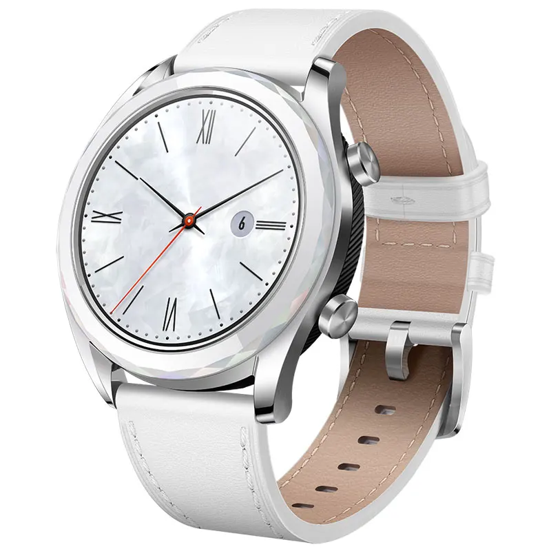 Huawei Watch GT Смарт-часы 1,3" gps nfc поддержка 14 дней Срок службы батареи Водонепроницаемый телефонный Звонок трекер сердечного ритма для Android iOS - Цвет: Elegant White.