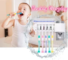 New Automatic toothpaste squeezer with UV prateleira panier de rangement bathroom accessories toothbrush holder machine
