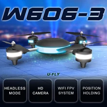 HJW606-3 WIFI Drone 4D Roll 2.4G 7.4V WIFI 2MP FPV RC Model Plane Aerial Quadrocopter with LED Light