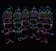 Führte licht geist uniform licht emittierende masken leucht schuhe bühne cosplay mitternacht fluoreszierende dance service