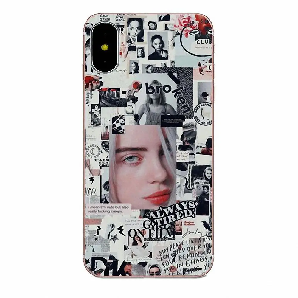 Чехол для мобильного телефона с дизайном Billie Eilish Samsung Galaxy Note 5 8 9 S3 S4 S5 S6 S7 S8 S9 S10 mini