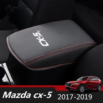 

For Mazda CX-5 CX5 CX 5 2017 2018 2019 KF Central armrest box protection PU leather Pad cover interior decoration accessories