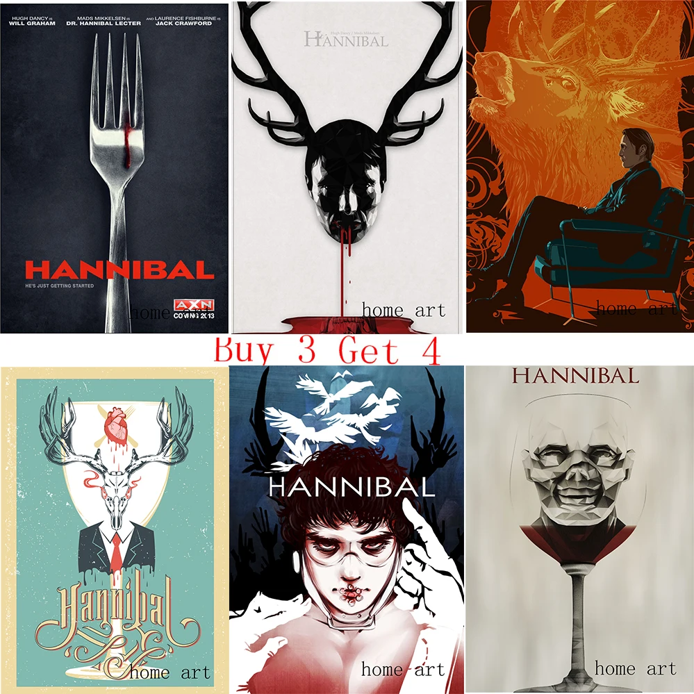 Hannilal кинопостер четкое изображение наклейки на стену украшение для дома хорошее
