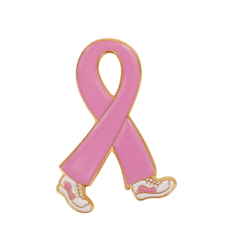 Oktober Borstkanker Awareness Enamel Pink Ribbon Sieraden Decoratie Broche  Revers Pin|Broches| - AliExpress
