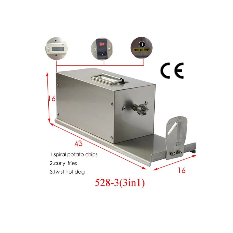Electric Potato Twister Tornado Slicer Machine Automatic Spiral Cutter Vegetable slicer twister 110/220v