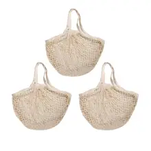 Lightweight Cotton Net Bag String Knit Practical Simple Portable Shopping Net Bag Storage Handbag For Shopping Outdoor