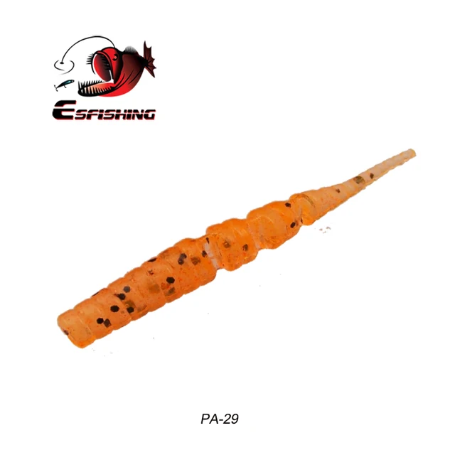 ESFISHING Polaris 42mm Sinking Artificial Silicone Soft Worm Baits Softness Pesca Tackle Winter Ice Fishing Lures Free shipping PA29