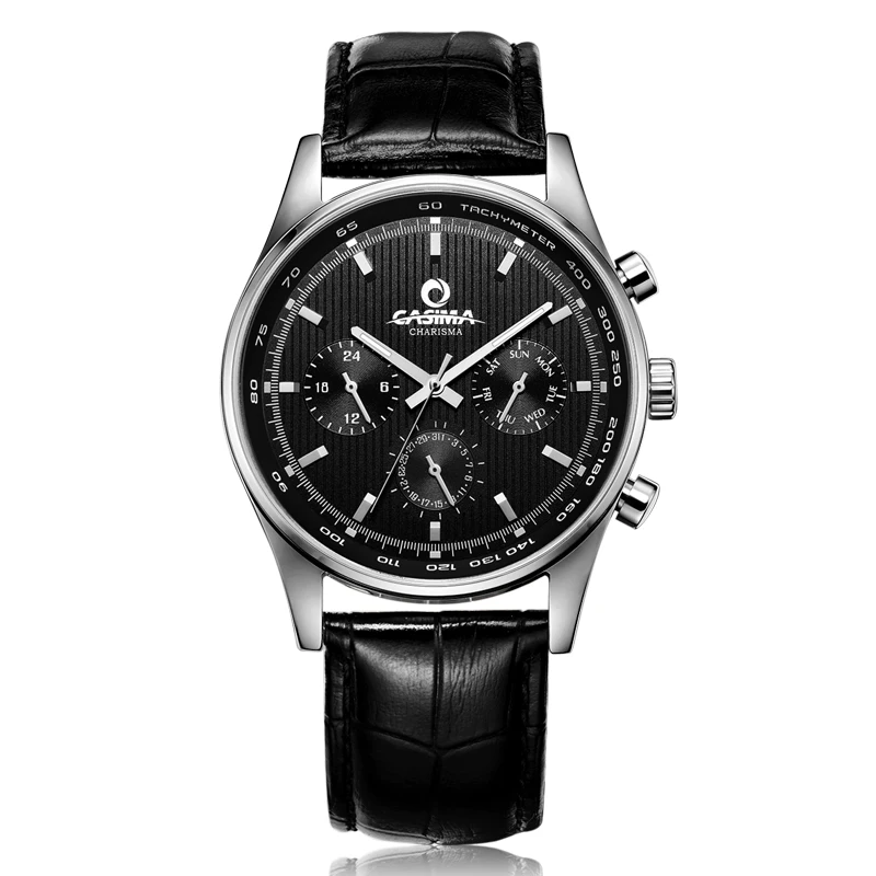 Reloj Hombre мужские модные кожаные часы, деловые часы, Повседневные Спортивные кварцевые роскошные Брендовые мужские часы CASIMA, водонепроницаемые 100