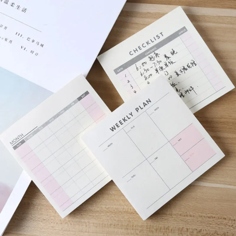 Новый милый Kawaii еженедельно ежемесячно планировщик работы книга для дневника, списка дел Filofax для детей школьные принадлежности 2019