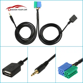 

3.5 mm Aux USB Input Cable Audio Adapter for iPod iPhone 6S 6 Plus 6 5S 5C 5 MP3 for Hyundai Kia Sportage