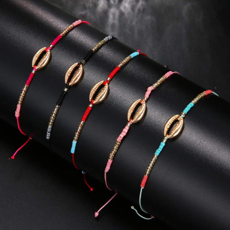 Gold Color Shell Boho Anklets For Women Cowrie Silver Color Shell Rope Ankle Bracelet on Leg Chain Beads Anklet Foot Jewelry Gold Color Shell Boho Anklets For Women Cowrie Silver Color Shell Rope Ankle Bracelet on Leg Chain Beads Anklet Foot Jewelry