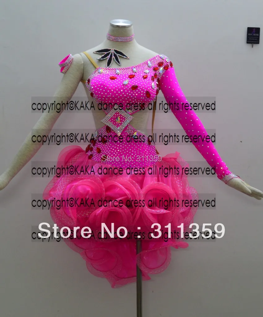 KAKA-L130408, женская одежда для латинских танцев, Девушки Сальса Практика платье для танцев Танго Самба Румба Танец Чача платье, платье для латинских танцев