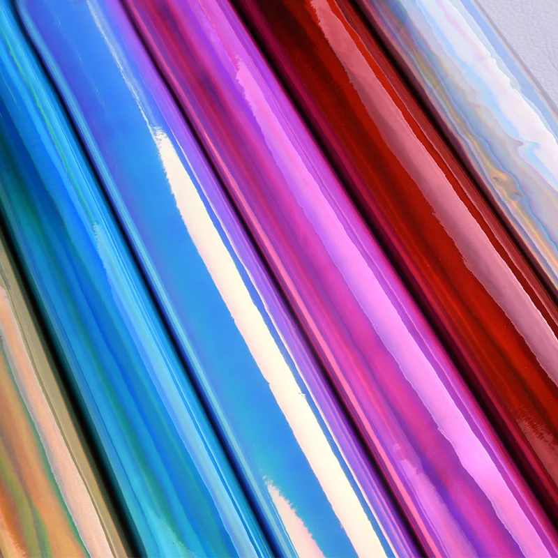 

Holographic Laser Faux Synthetic Leather DIY Craft Bag Wallet PU Leather Soft Cloth Decoration Garment Sewing Materials 30*30cm
