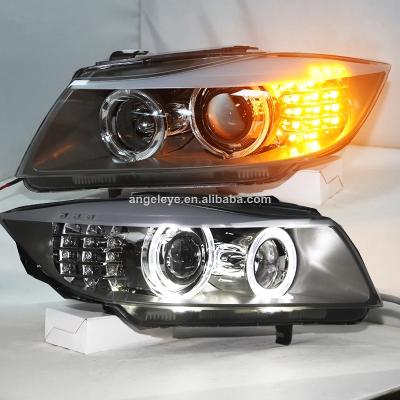 Для BMW E90 330I 320I 318i светодиодная фара ангельские глазки 2005 2010 года с комплектом