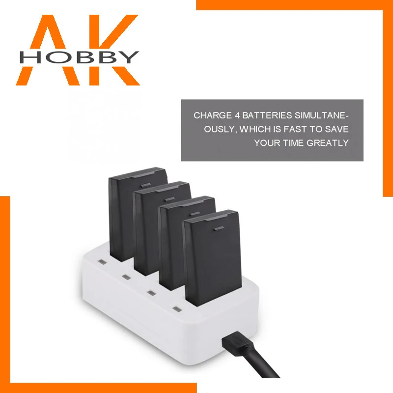 Carregador de Bateria Usb In1 Multi Hub de Carregamento da Bateria para Tello Mini Drone 1100mah Vôo Inteligente Carregamento da Bateria Hub