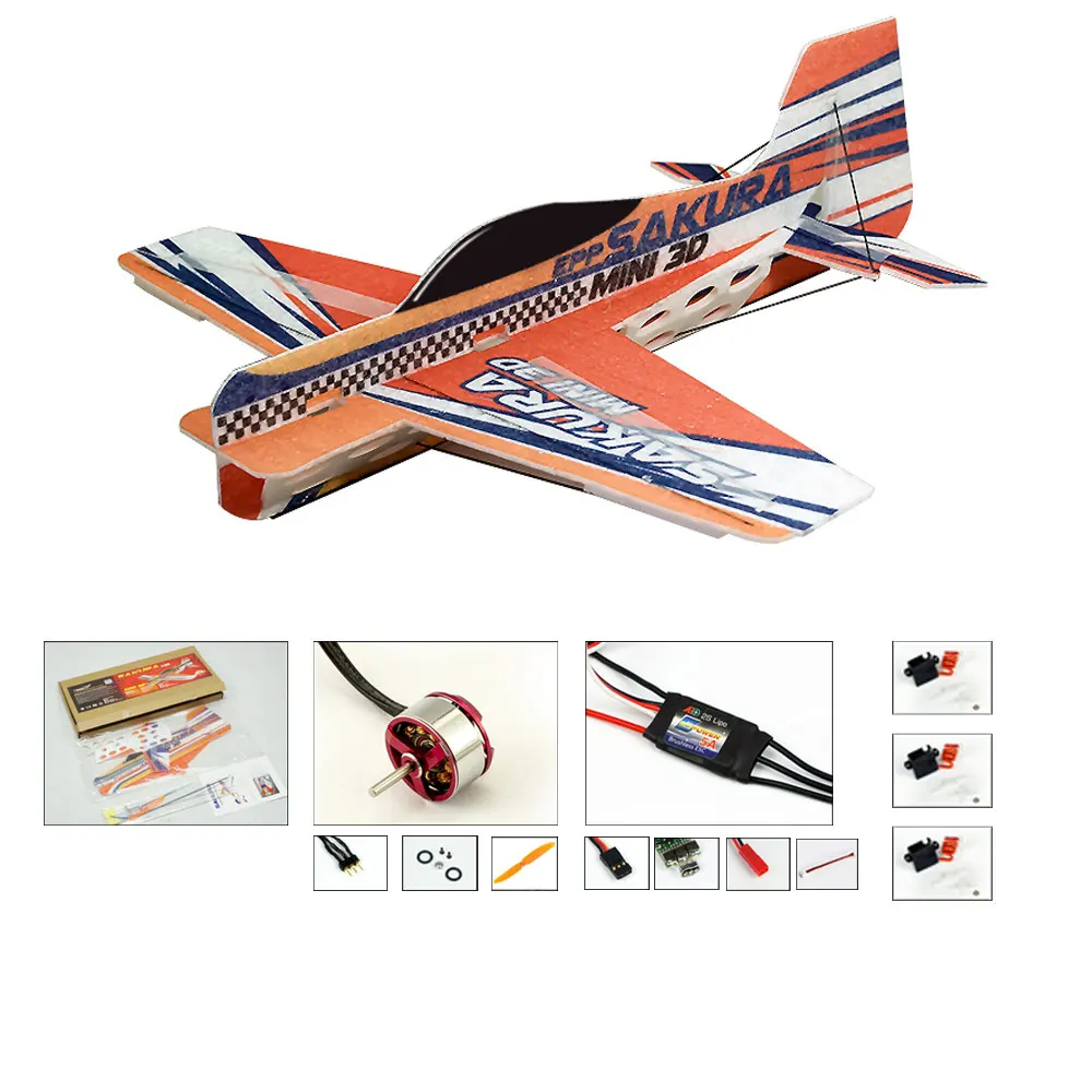 EPP микро самолет Сакура легкий самолет комплект(в разобранном виде) RC модель ру аэроплана хобби игрушка Горячая RC самолет - Цвет: E0114