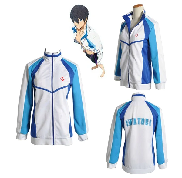 Japanese Anime Free Shipping Iwatobi Swim Club Haruka Nanase School Sport Coat/Jacket Cosplay Costume | Тематическая одежда и