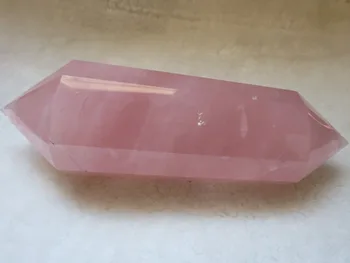 

xd j00880 natural rose rainbow quartz crystal DT point heal