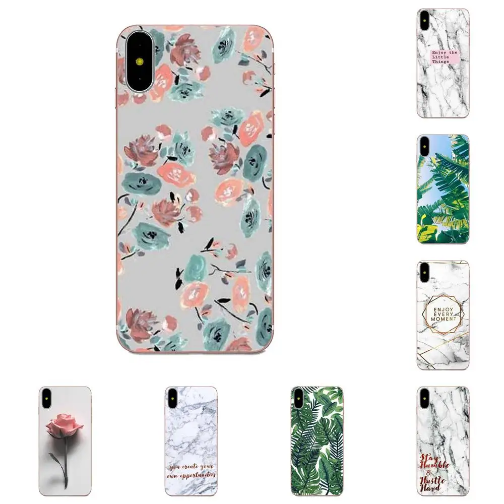 For Huawei P8 P9 P10 P20 P30 Mate 7 8 9 10 20 Lite Plus Pro 2017 Soft Fashion Mobile Phone Marble And Flowers Floral | Мобильные