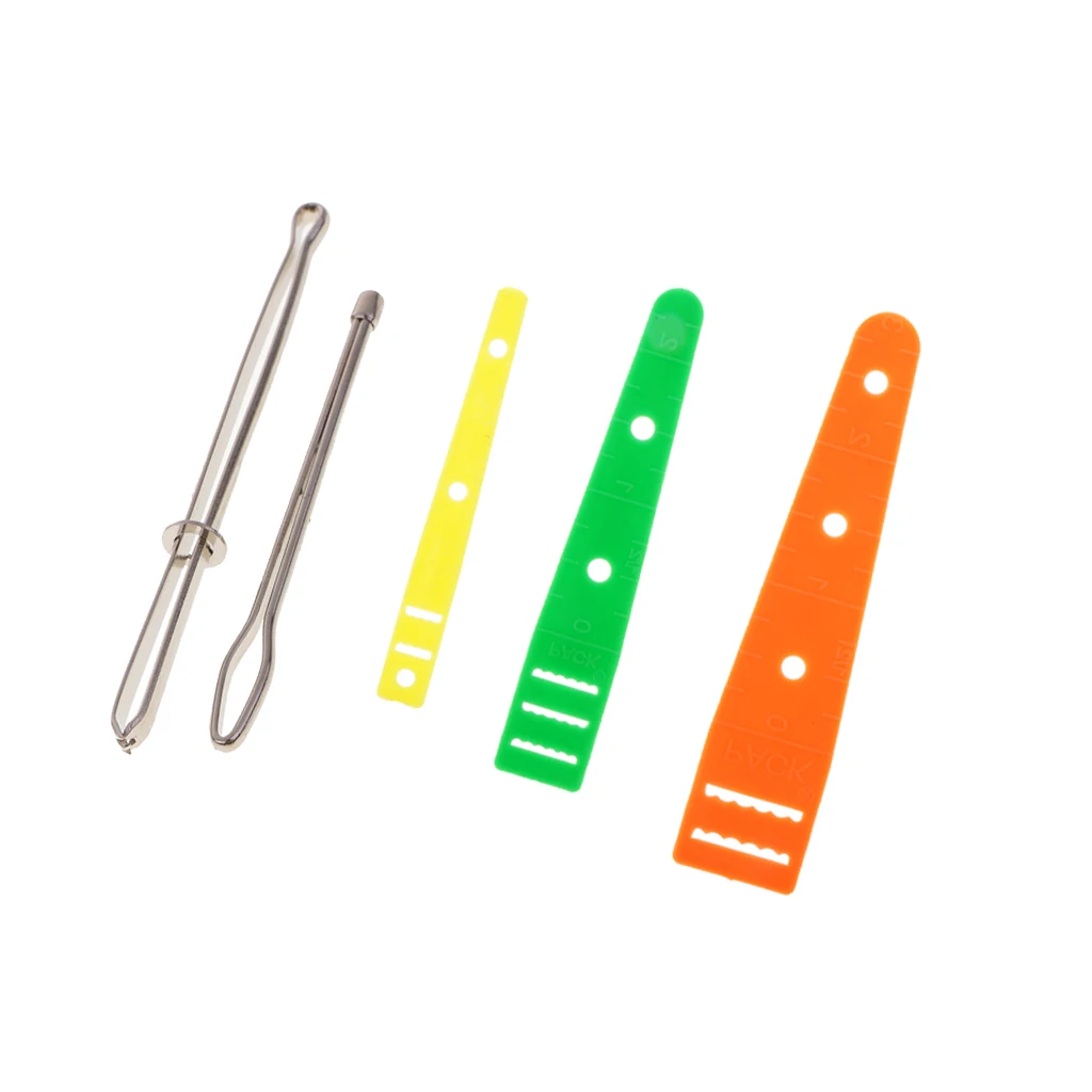 5pcs Easy Pull Bodkin Threader Tweezers and Plastic Elastic Threaders Guides