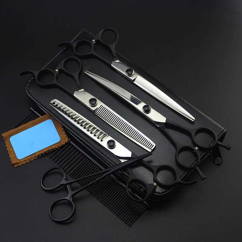 Tesouras do Cabelo Tesouras de Corte Tesouras do Barbeiro Tesoura de Cabeleireiro Customize Professional Japão 7 Polegada Dog Pet Grooming Diluindo 6 Kit 3 High Quality Beleza e saúde