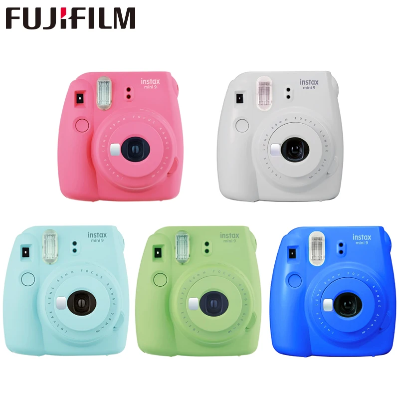 Пленка fuji Instax Mini 9 мгновенная пленка fuji для камеры фото камера всплывающая объектив автоматический замер мини-камера с ремешком 5 цветов милый подарок