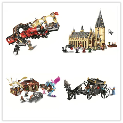 

Harry potter series castle train magic suitcase creative puzzle blocks Compatible With Model Building Block Bricks Toys No Box