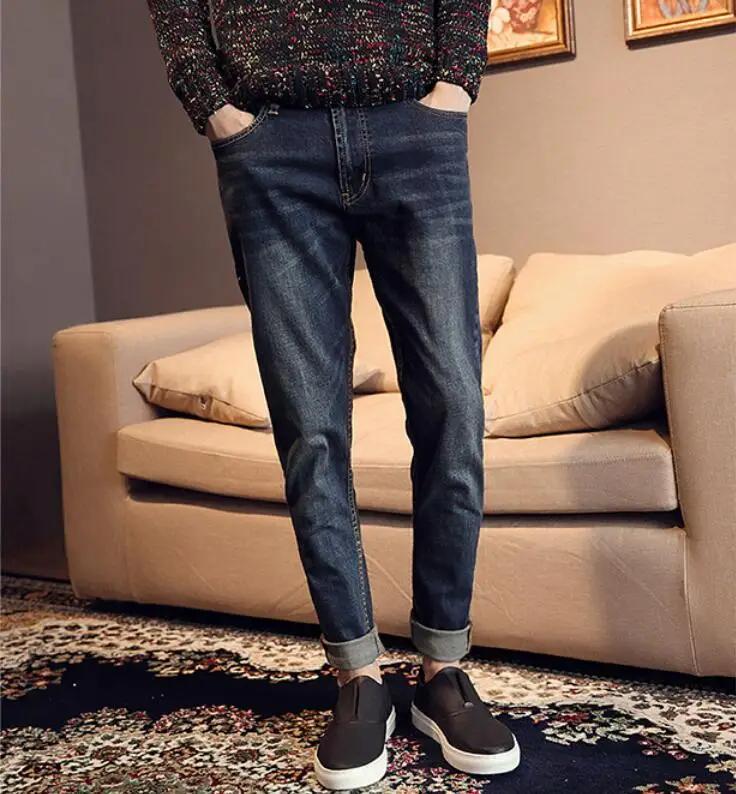 Летние Стильные мужские джинсы Брендовые высококачественные известные дизайнерские мужские джинсы шаровары 28-36