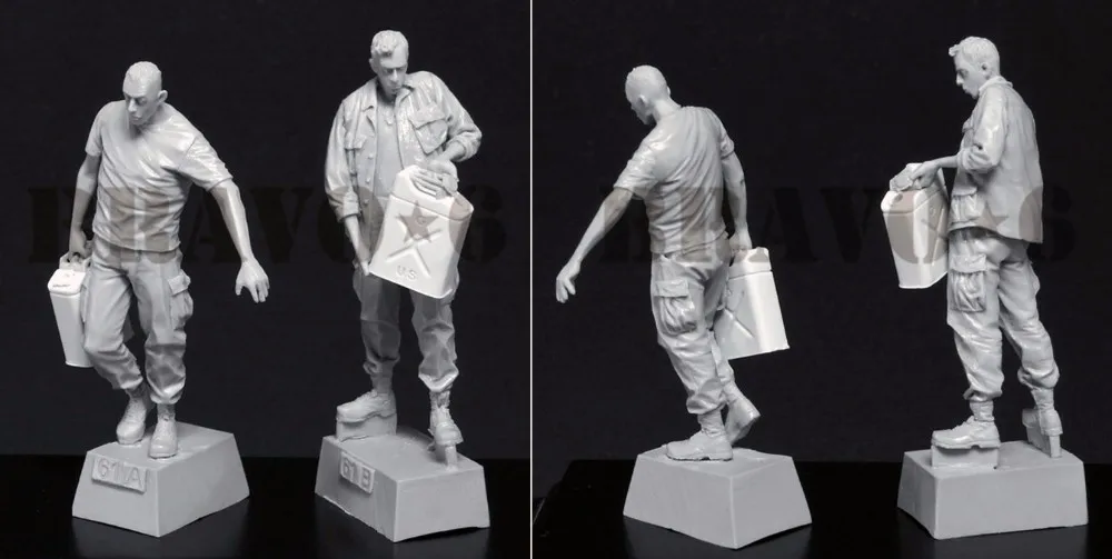 1/35 масштаб неокрашенные смолы фигура Вьетнам войны США G. I. s канистры|vietnam war|resin