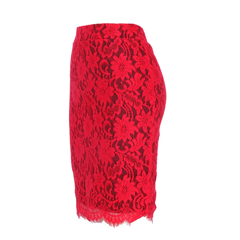 Бренд красный Feminino Винтаж дамы юбка карандаш свадебные с высокой талией ампир юбки карандаш сексуальные выдалбливают стрейч ткань