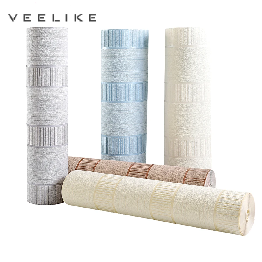 

Luxury Europe 3D Embossed Stereoscopic Striped Wallpaper for Home Bedroom Decor Living Room TV Background Non-woven Wall Paper